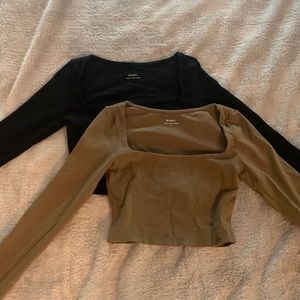 OGL square neck crop long sleeve - Set of 2